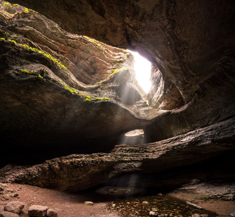 дагестан, салтинский водопад Поток света фото превью