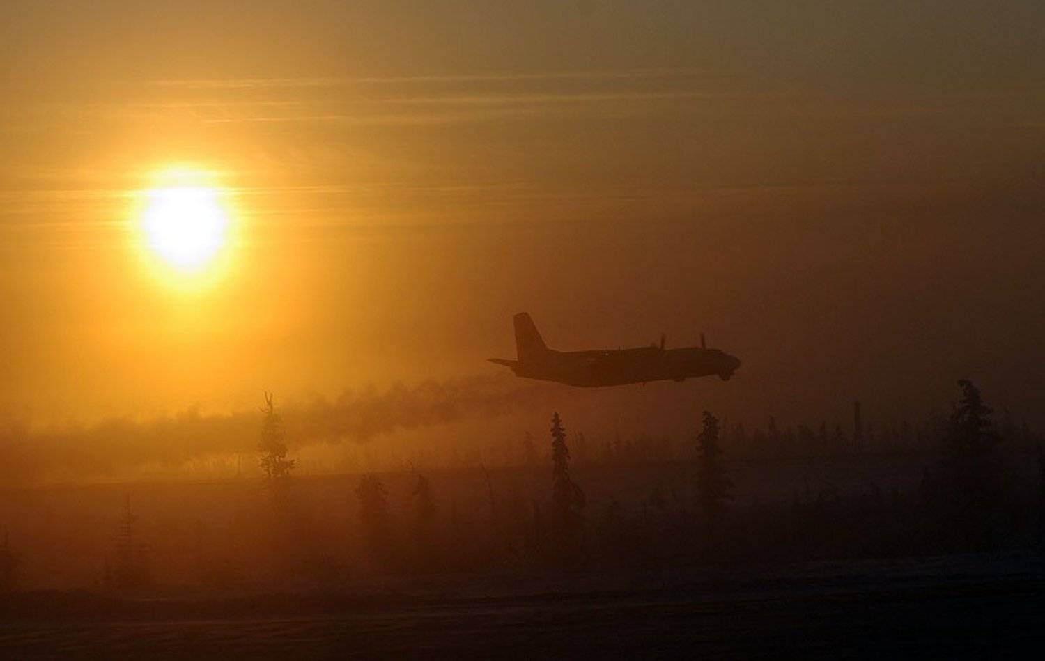 самолёт,мороз,вечер, Солодухин Виктор