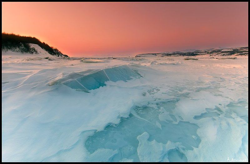 магадан, море, бухта, гертнера, охотское, мороз, холод а где-то весна (розовый рассвет)photo preview