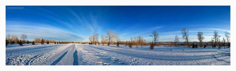 снег, небо, облока, зима, тени photo preview