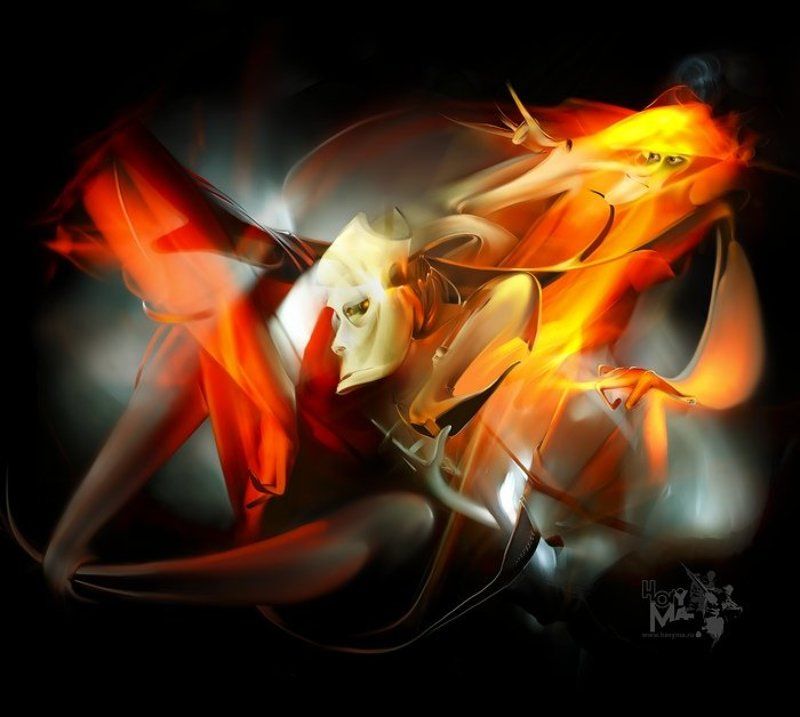 светографика, свет, графика, портрет, история, сюжет, предметы Безумный художник. (Светографика - Световые сдвиги 2008-2009 ) фото превью