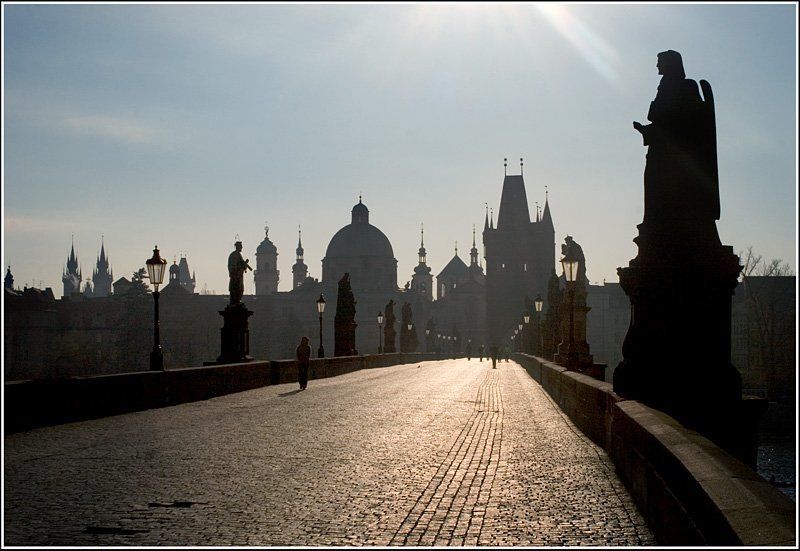 прага, карлов, мост, утро. Прага. Утро.photo preview