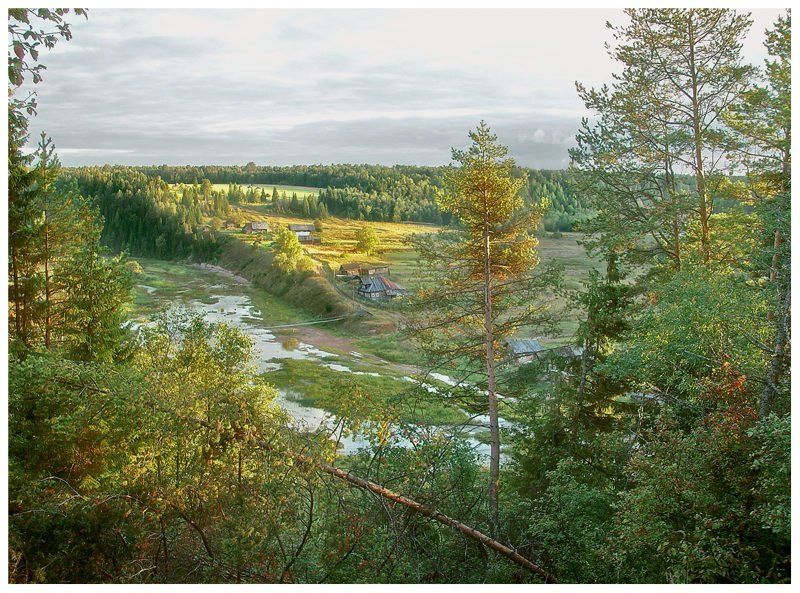 русский, север, пинега, река Пинежский пейзажphoto preview