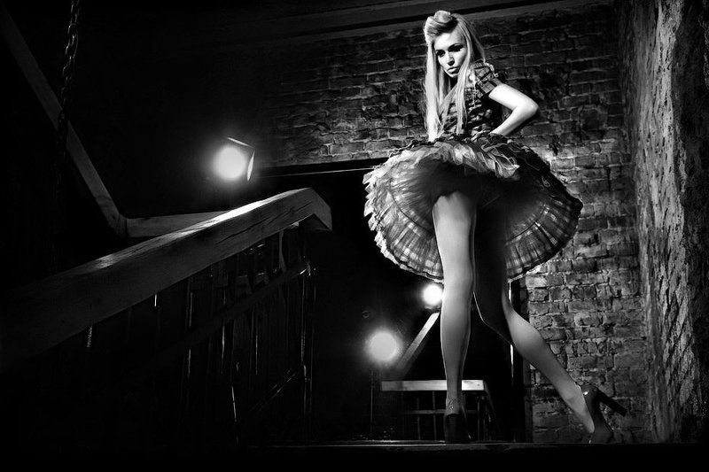 On the steps.photo preview