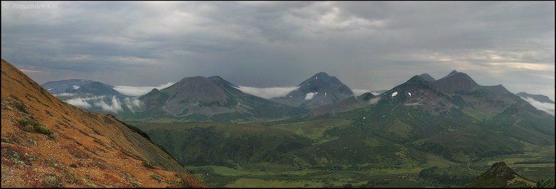 камчатка, горы, туман, mist Туманы Берингова моряphoto preview