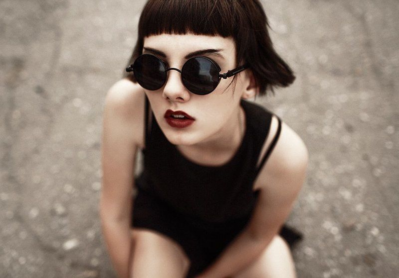 Girl, Glass, Lips, Red ***photo preview