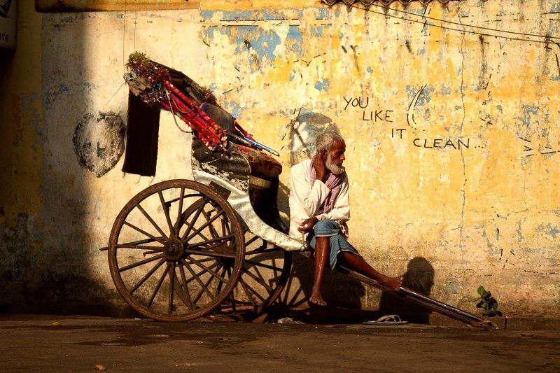India, Город, Индия, Калькута, Рикша, Улица ***photo preview