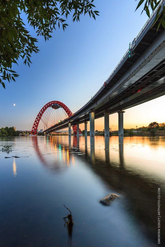 вечер, живописный, закат, москва, мост Вечер у Живописногоphoto preview