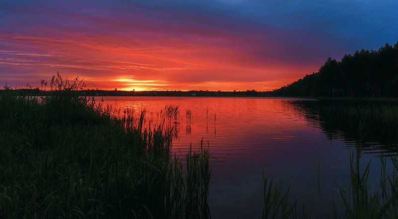 Рассвет на Белом озере. фото превью