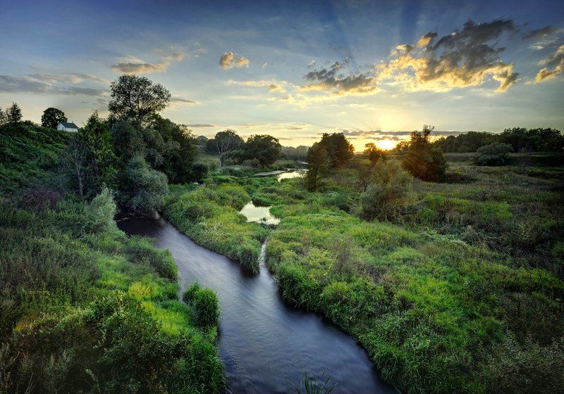 Закат на реке Коломенкаphoto preview