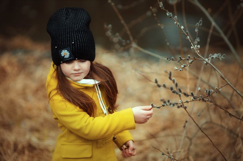 детская, ребенок, дети, fineart, стилизация, зонт, парк, прогулка Желтое настроениеphoto preview