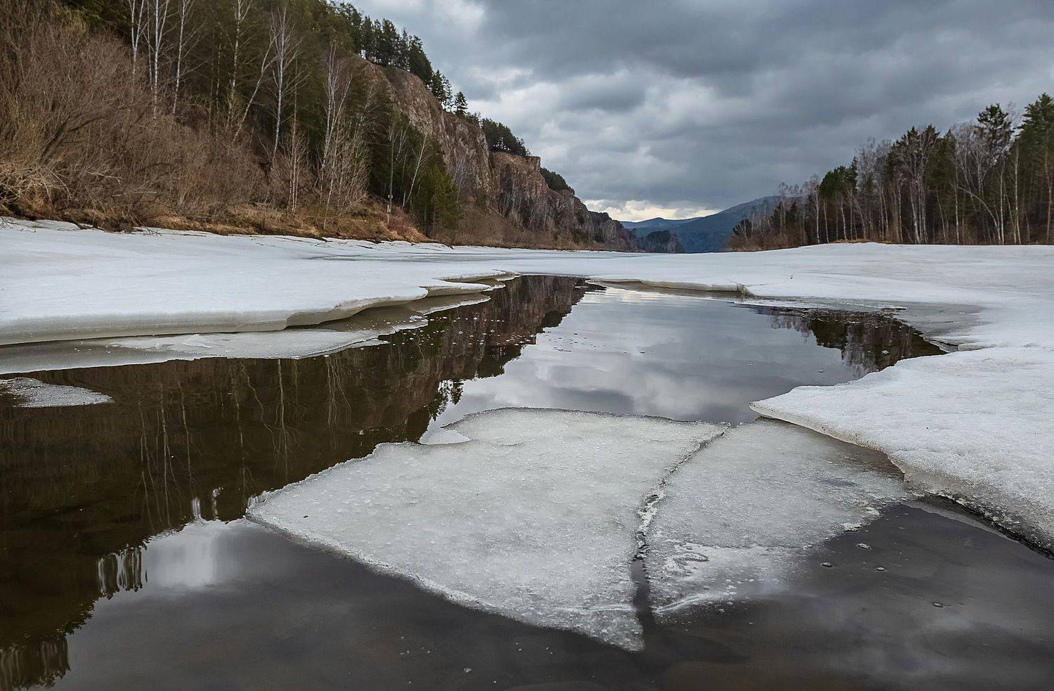 весна, сибирь, протока, проталины, Марина Фомина