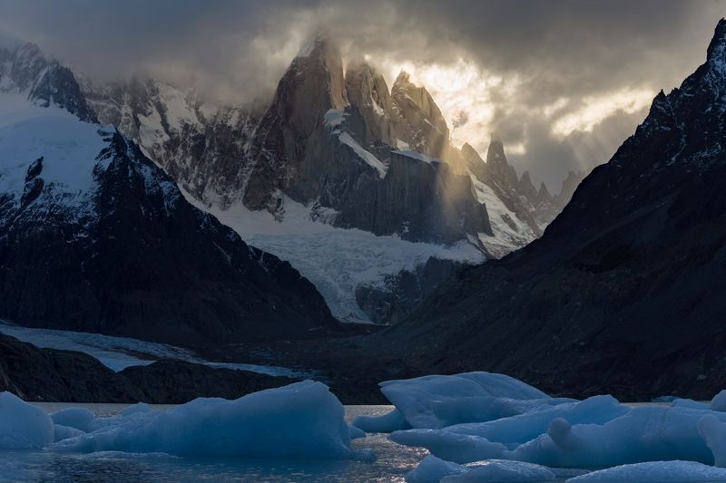 nature, mauntains, ice, argentina Ray of light фото превью