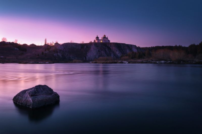 озеро, горы, лес, природа, закат, рассвет, красота, приключения, путешествие Закат в Арамашево, река Режphoto preview