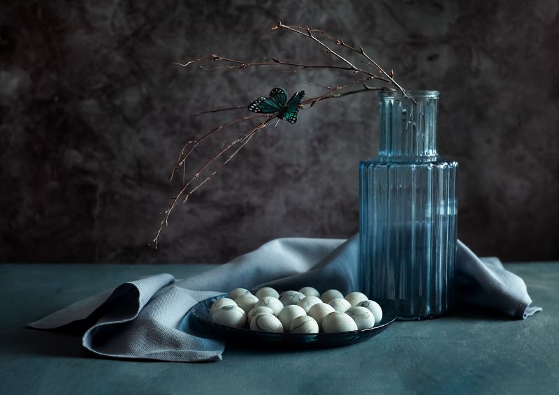 яйца, пасха, праздник, синий Пасхаphoto preview