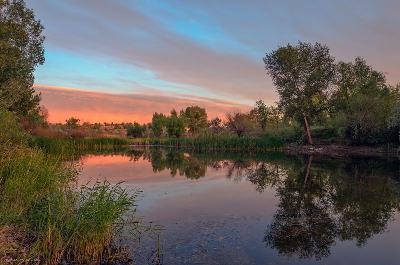 озеро, вечер, небо, лето, природа, орск, облака Вечер на озереphoto preview