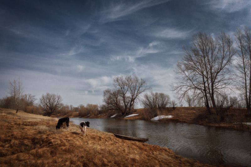 озеро, горы, лес, природа, закат, рассвет, красота, приключения, путешествие Весенняяphoto preview