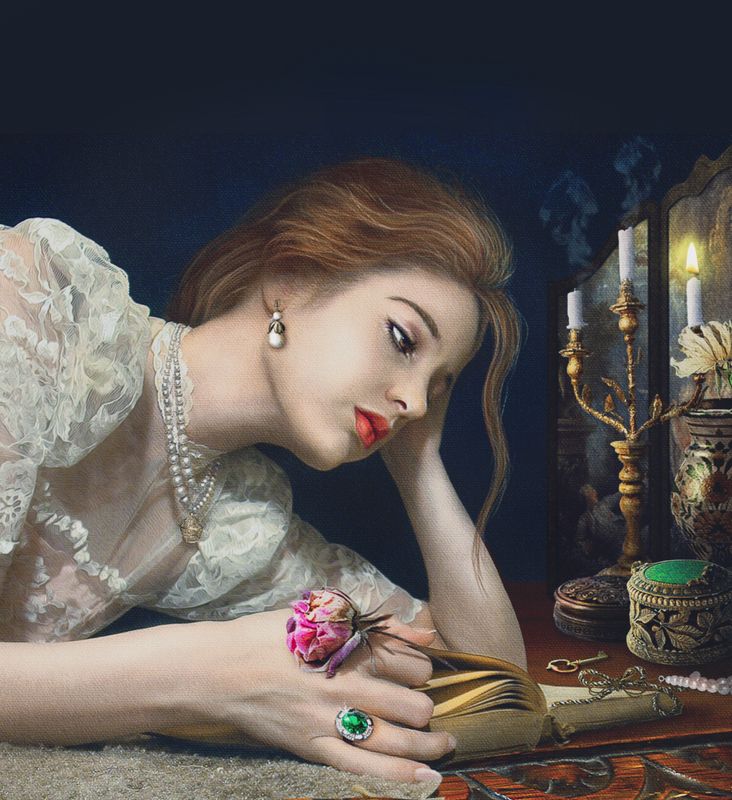 девушка,картина,портрет ВЕЧЕРНЯЯ МОЛИТВАphoto preview