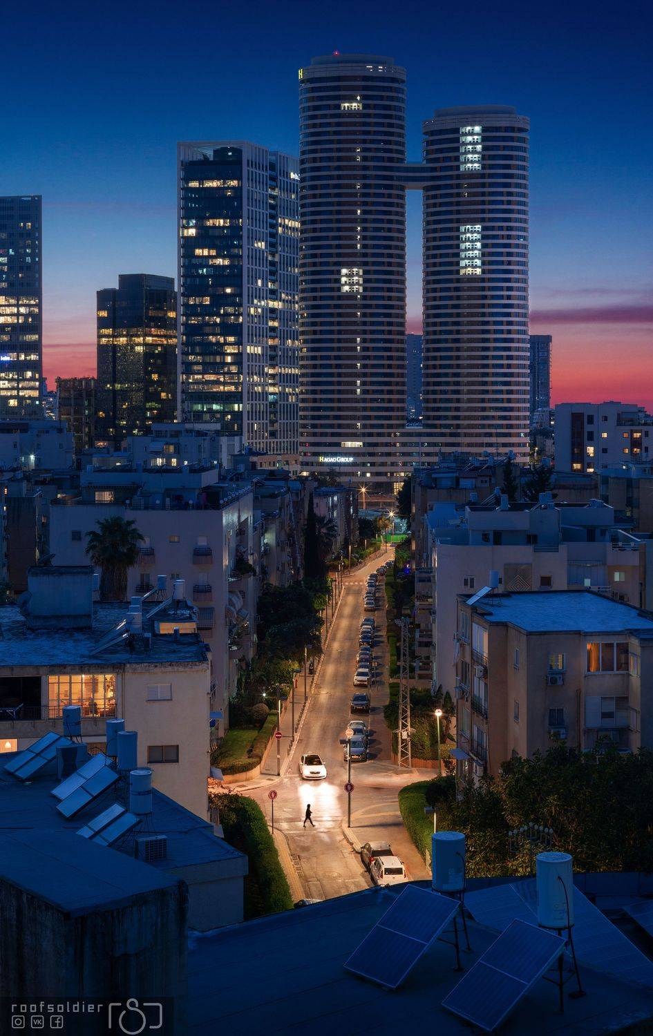 Tel Aviv Life. Автор: Голубев Алексей Tel aviv, Israel, night, city, urban, architecture, cityscape, blue, street, above, Голубев Алексей