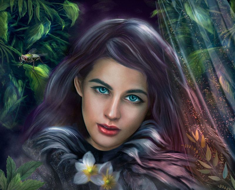 портрет,девушка,картина ФЛОРАphoto preview