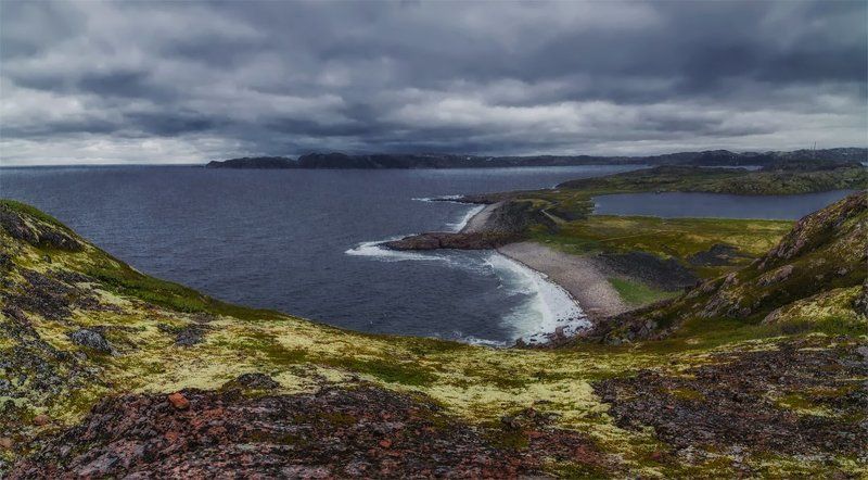 берег, кольский п-ов, море, панорама, пейзаж, природа, путешествие, север, териберка Баренцевоphoto preview