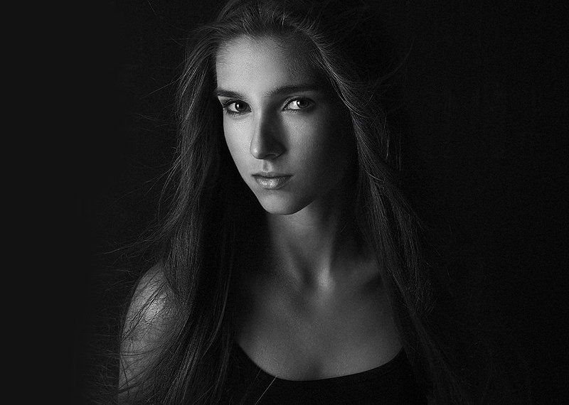 B&w, Black and white, Eyes, Girl Nastyaphoto preview