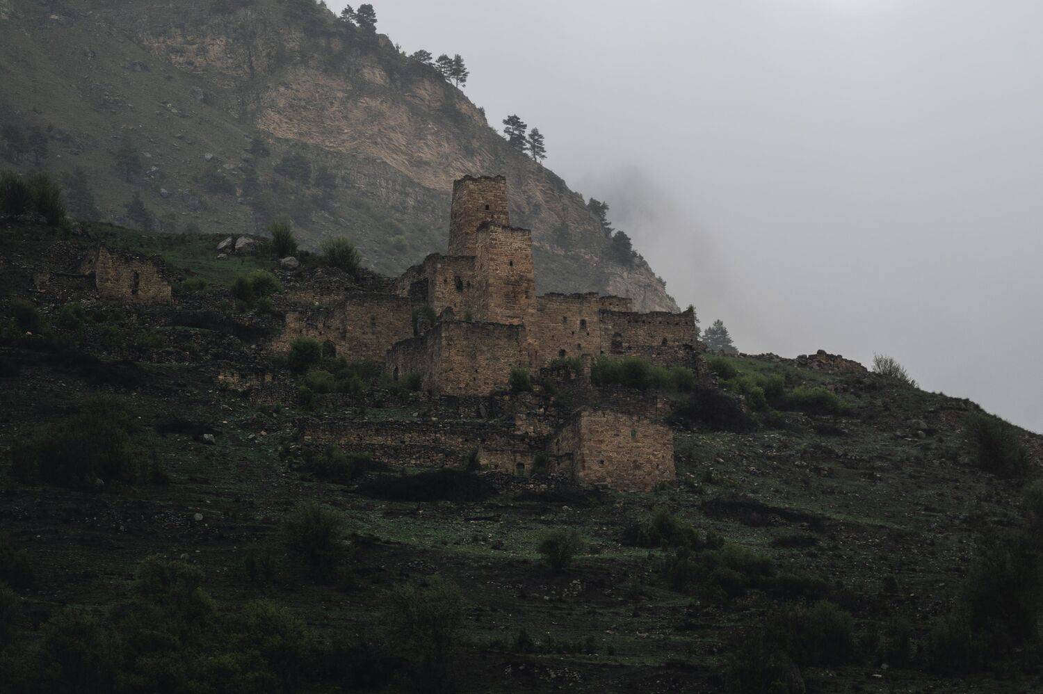 ingushetia, landscape, nature, mountains, caucasus, ancient, historical, fog, rain, кавказ, ингушетия, пейзаж, исторический, поселение, горы, туман,, Бугримов Егор