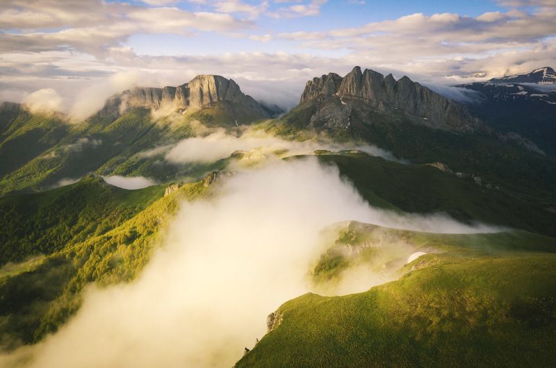 пейзаж, большой тхач, адыгея, горы, природа Рассветные Ачешбокиphoto preview