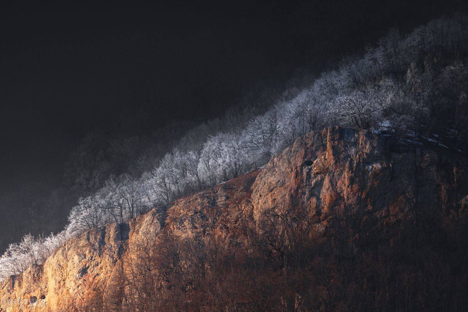 зима, крым, иней, свет, Михаил Дубровинский