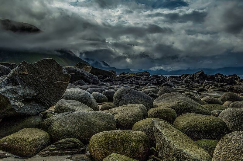 норвегия,лофотены,облачность,море Шершавость.photo preview