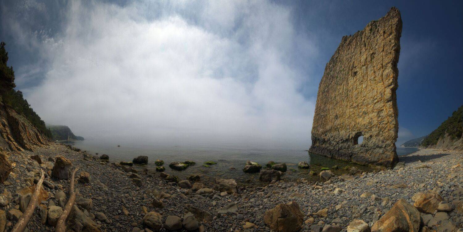 побережье черного моря, море, пейзаж, скалы, камни, Алексей Никонов