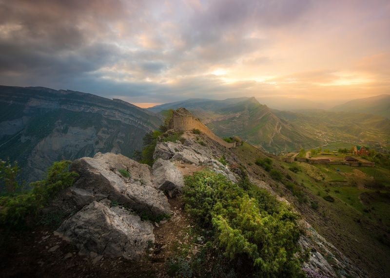 гуниб, дагестан, утро, рассвет, горы Гуниб..photo preview