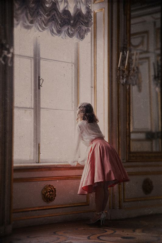 Девушка, портрет, постановочная фотография, винтаж, усадьба, окно, ретро, шум, пленка Натальяphoto preview