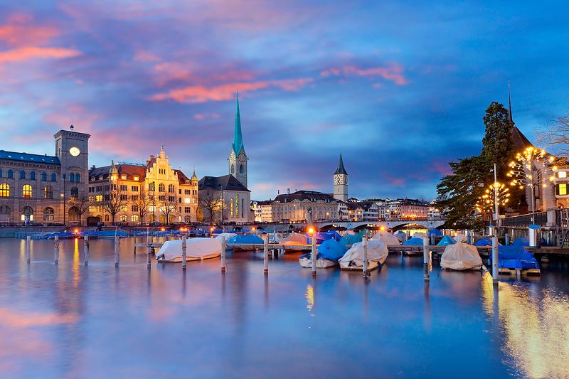 Вечерний Цюрих, Швейцарияphoto preview