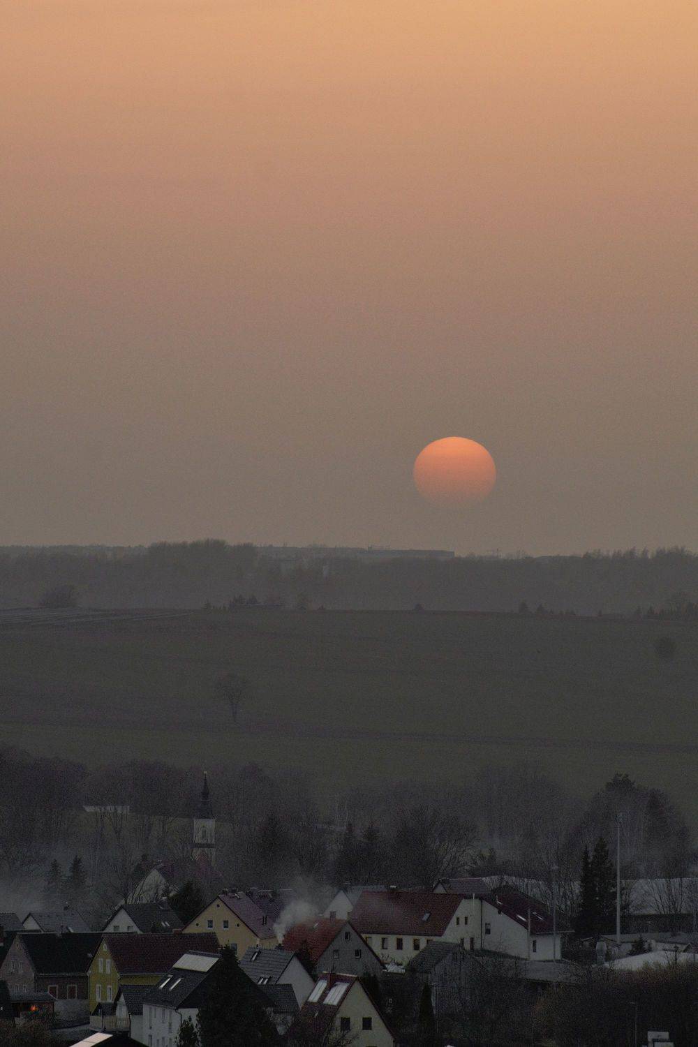 Автор: Владимир Кетов sunset, village, landscape, Владимир Кетов