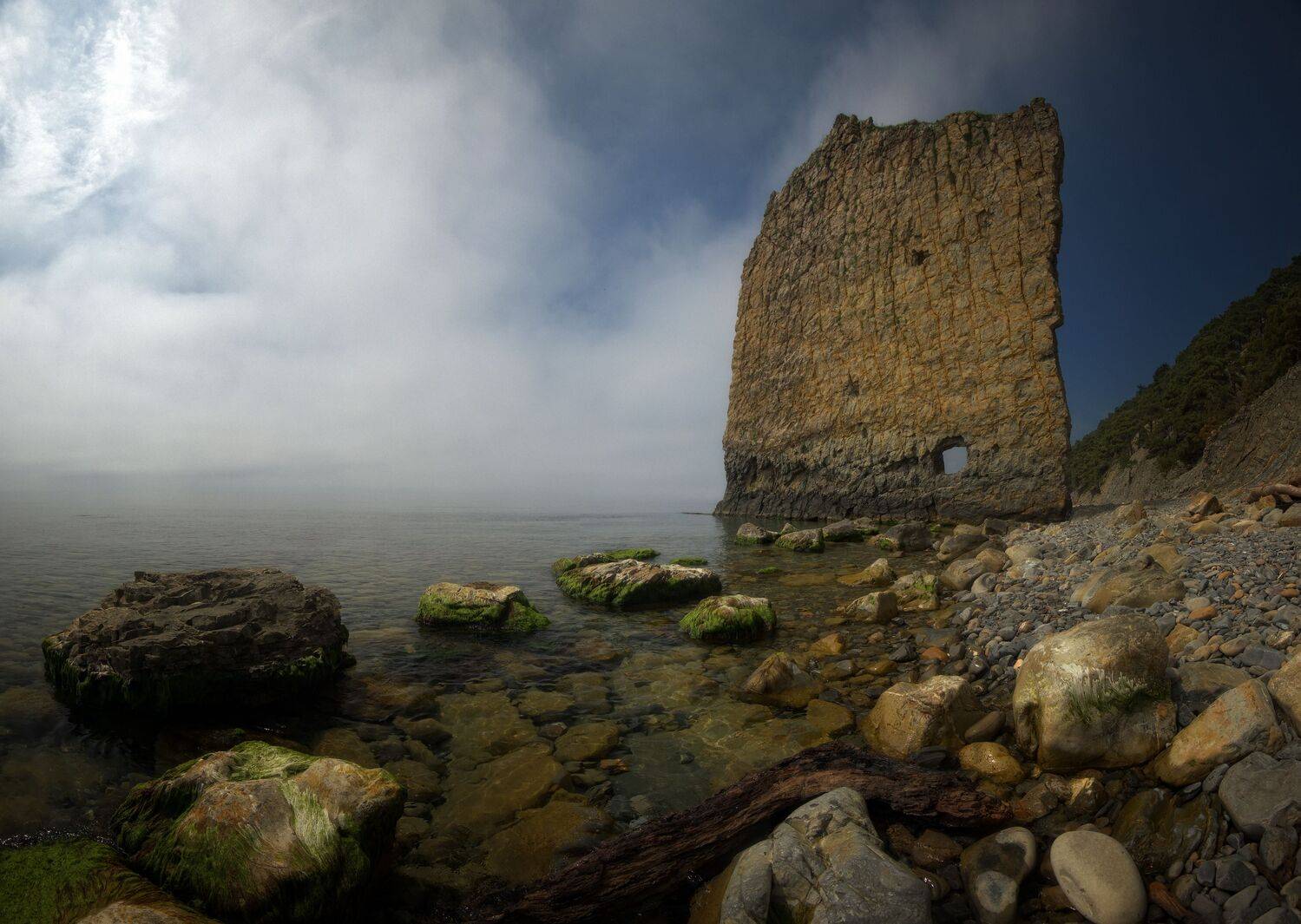 пейзаж, день, горы, небо, туман, море, Алексей Никонов