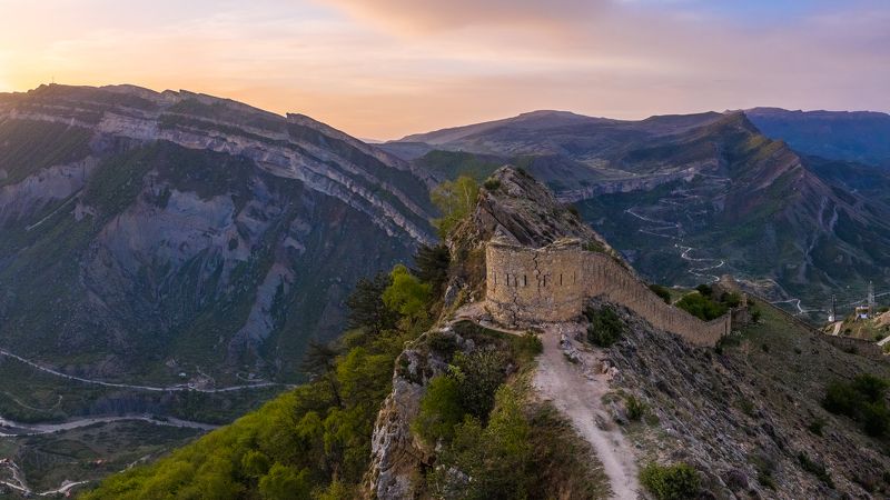 дагестан, кавказ, россия, гуниб, природа, пейзаж, восход, горы, dagestan, caucasus, russia, gunib, nature, landscape, sunrise, mountains Восход в ауле Гунибphoto preview