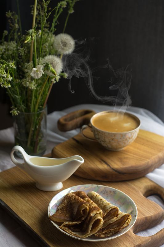 кофе, одуванчики, натюрморт утренний кофеphoto preview