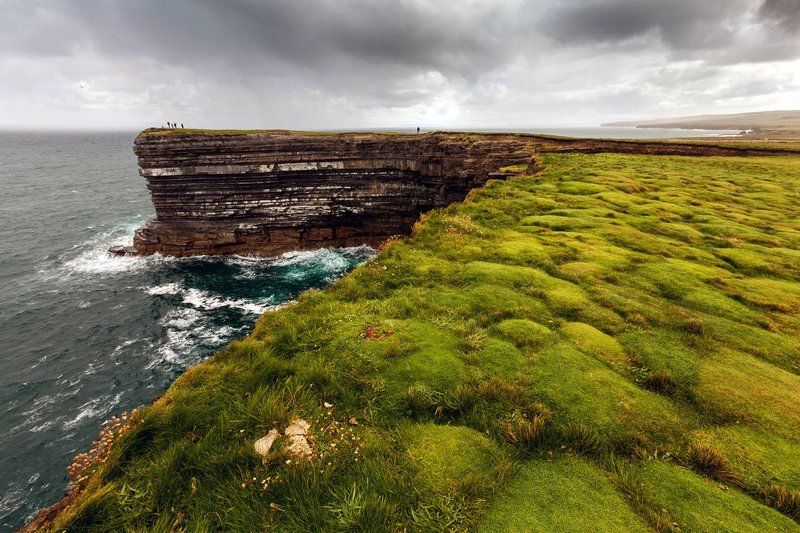 Вода, Дождь, Ирландия, Мох, Океан, Пейзаж, Природа, Скалы, Тучи Ирландияphoto preview