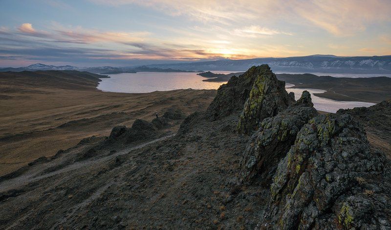 байкал, закат, зима, ольхон На спине Ольхонского Дракона...photo preview