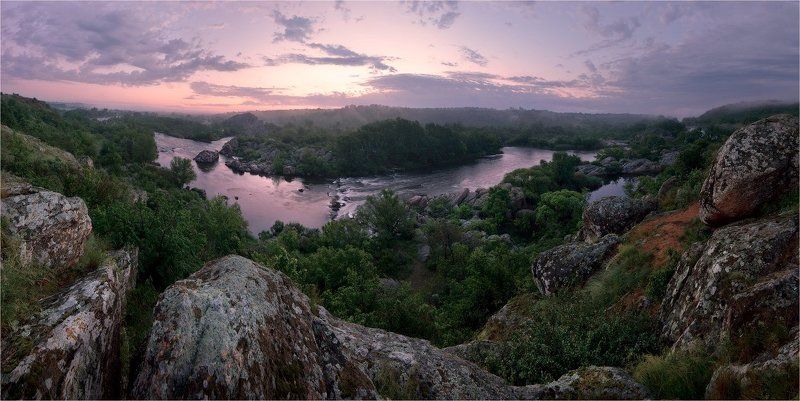 ночь, река, туман, утро, южный буг Древняя земляphoto preview
