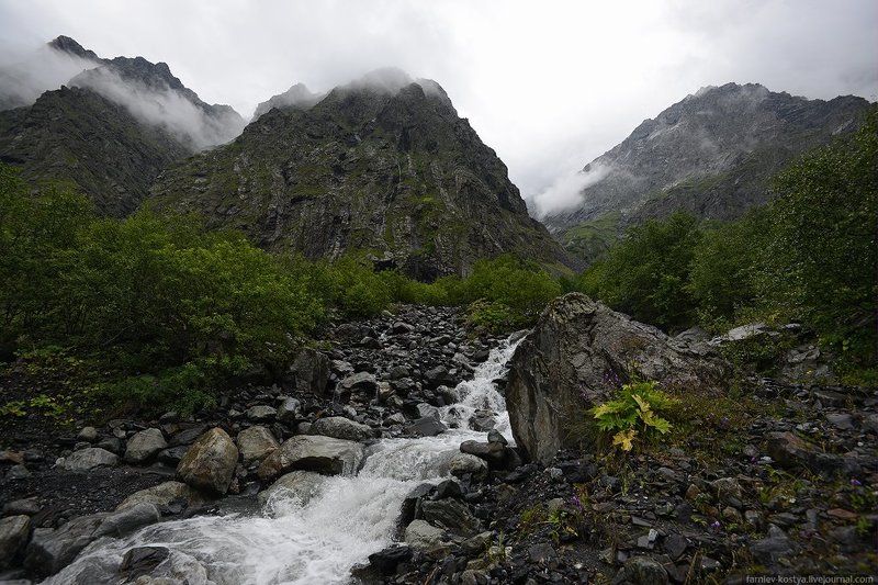 Caucasus, Landscape, Northern osetia, Ossetia, Горная река, Горы, Даргавское ущелье, Кавказские горы, Мидаграбин, Пейзаж, Северная осетия Мидаграбинphoto preview