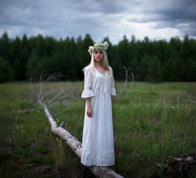 Вечер, Девушка, Лес ***photo preview