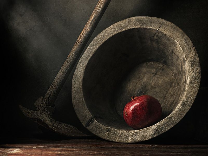 натюрморт,  деревенский, дерево, тарелка,  естественный свет, фрукты, Про тарелкуphoto preview