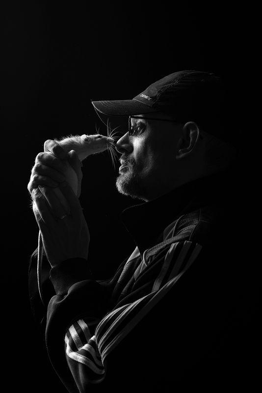 крыса, крыса дамбо, животные, грызуны, мужчина Автопортретphoto preview