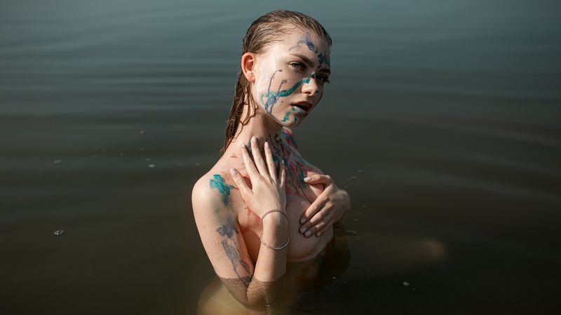 Женский портрет, постановочная фотография, ню Сирена photo preview