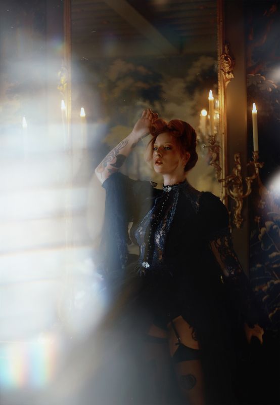 арт, фотография, женщина, девушка, замок ***photo preview