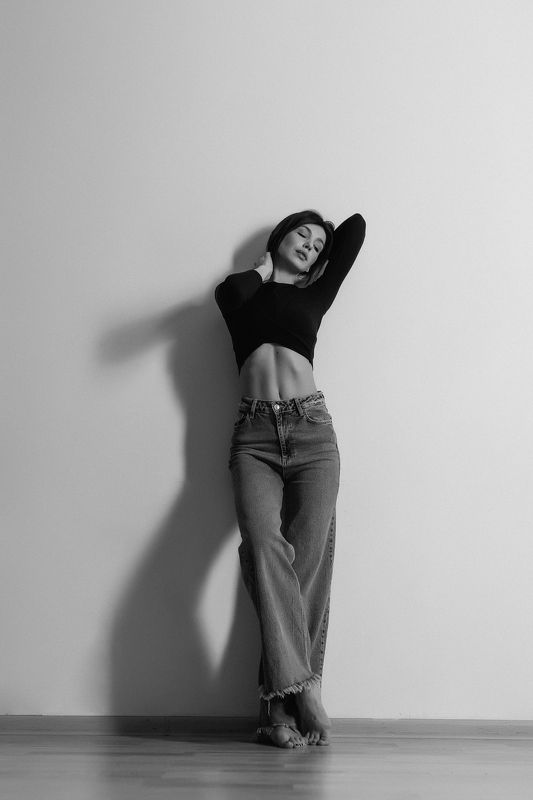 портрет, девушка, чб, женский портрет Ленаphoto preview