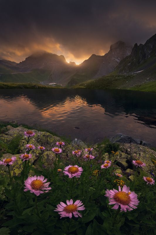 #фото, #горы, #озеро, #пейзаж Западный Кавказphoto preview