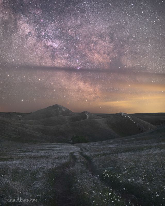 млечный путь, небо, звезды, ночь, долгие горы, урал, южный урал, карамурунтау Дороги в Долгих горахphoto preview